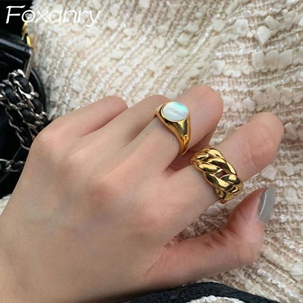 foxanry 925 sterling silver thick chain rings fashion luxury france gold plated elegant wedding bride jewelry gift for women cluster, Golden;silver
foxanry 925 sterling silver thick chain rings fashion luxury france gold plated elegant wedding bride jewelry gift for women cluster, Golden;silver