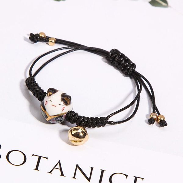 charm bracelets trendy ceramic lucky cat bell thread for women girls hand-woven red colors bells rope bangles handmade, Golden;silver
charm bracelets trendy ceramic lucky cat bell thread for women girls hand-woven red colors bells rope bangles handmade, Golden;silver