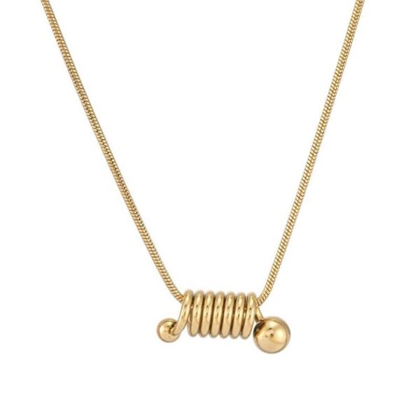 stainless steel coil spring shape charms snake bone clavicle chain pendant necklace for women fashion fine jewelry chains, Silver
stainless steel coil spring shape charms snake bone clavicle chain pendant necklace for women fashion fine jewelry chains, Silver