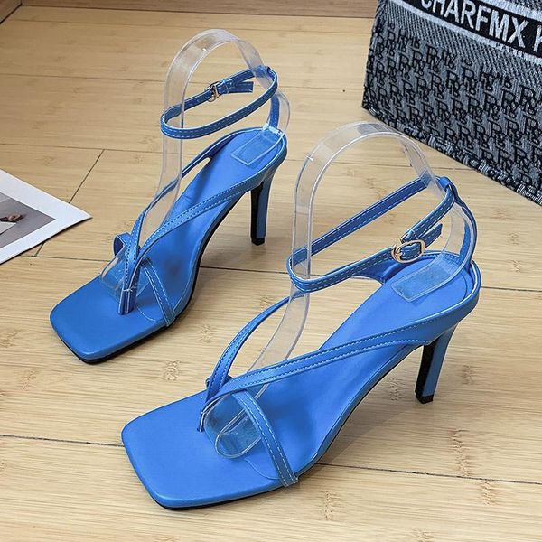 sandals 2021 women summer blue square toe high heels flip flops cross-tie narrow band simple white party shoes, Black
sandals 2021 women summer blue square toe high heels flip flops cross-tie narrow band simple white party shoes, Black