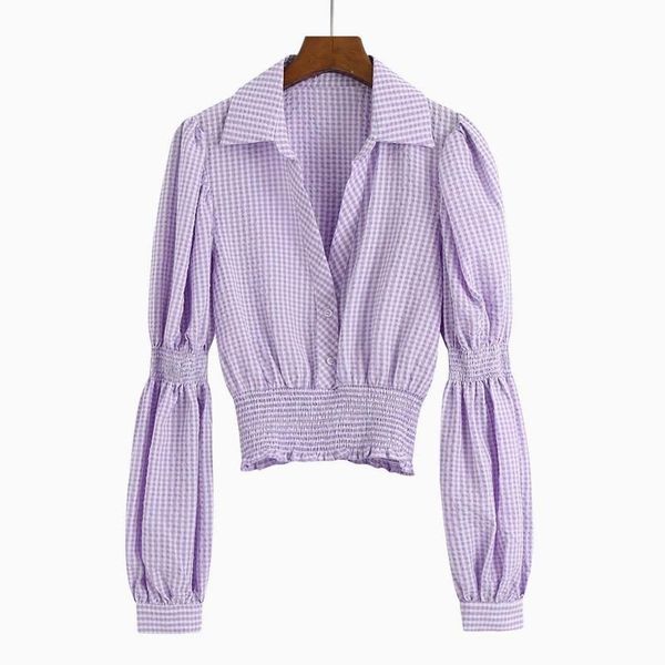 women blouse shirt autumn 2021 fashion long sleeve shirts modern lady purple plaid pullover women's blouses &, White
women blouse shirt autumn 2021 fashion long sleeve shirts modern lady purple plaid pullover women's blouses &, White