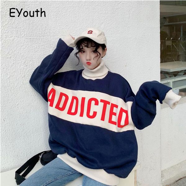 women's hoodies & sweatshirts korean style women letter print high neck batwing sleevehoodie 2021 autumn and winter loose plus velvet s, Black
women's hoodies & sweatshirts korean style women letter print high neck batwing sleevehoodie 2021 autumn and winter loose plus velvet s, Black
