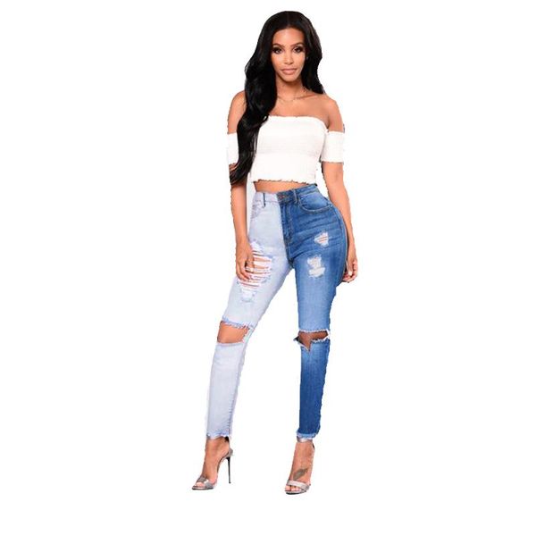 women's jeans streetwear bodycon fashion patchwork hole color block pants for female high waisted denim trousers 90s fs1191, Blue
women's jeans streetwear bodycon fashion patchwork hole color block pants for female high waisted denim trousers 90s fs1191, Blue