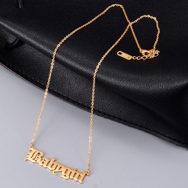 pendant necklaces ins style gold color babygirl letter necklace women accessories stainless steel fashion chains party hiphop, Silver
pendant necklaces ins style gold color babygirl letter necklace women accessories stainless steel fashion chains party hiphop, Silver