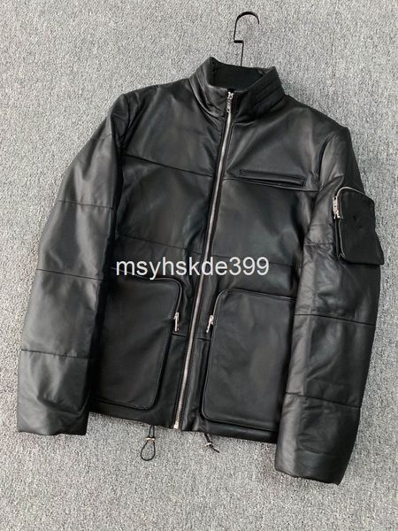 men's leather & faux p family high-end down stand collar leather coat bread suit sheepskin, Black
men's leather & faux p family high-end down stand collar leather coat bread suit sheepskin, Black