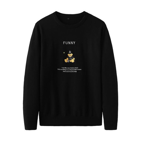 men's sweaters male sweater embroidered in bear letters, casual asian style knitted or crocheted qqh3, White;black
men's sweaters male sweater embroidered in bear letters, casual asian style knitted or crocheted qqh3, White;black