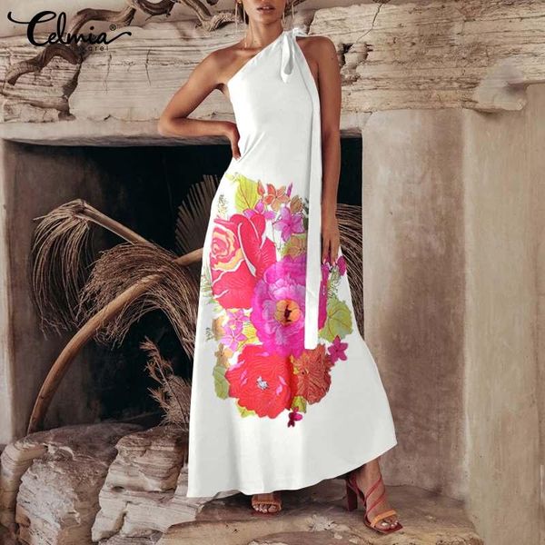casual dresses celmia women maxi sundress 2021 summer backless one shoulder sleeveless floral print bohemian dress bandage party robe 5, Black;gray
casual dresses celmia women maxi sundress 2021 summer backless one shoulder sleeveless floral print bohemian dress bandage party robe 5, Black;gray