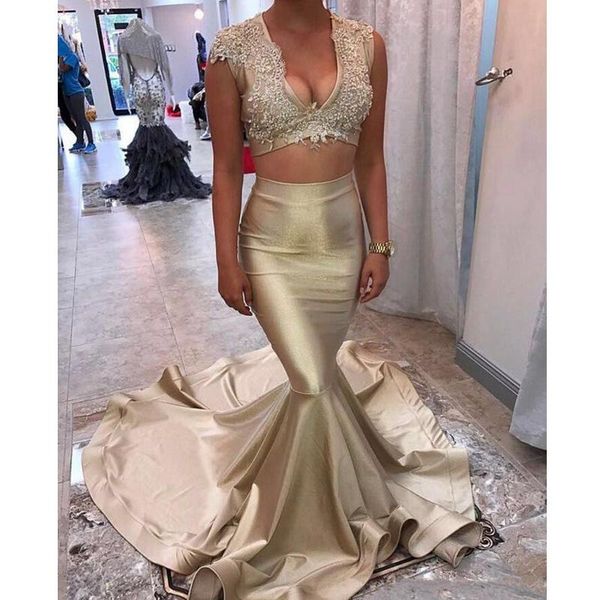 party dresses v neck champagne gold mermaid two pieces prom long 2021 sweep train satin beaded lace women evening gowns, White;black
party dresses v neck champagne gold mermaid two pieces prom long 2021 sweep train satin beaded lace women evening gowns, White;black