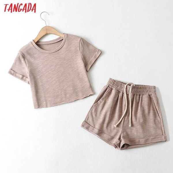 tangada summer 90% cotton tracksuits couple solid color two piece set crop t-shirt and shorts 2b20 210609, White
tangada summer 90% cotton tracksuits couple solid color two piece set crop t-shirt and shorts 2b20 210609, White