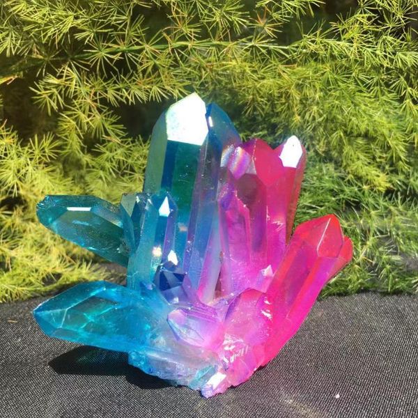 decorative objects & figurines crystal cluster natural aura plating red and blue quartzstone flower vug crystals healing home decor
decorative objects & figurines crystal cluster natural aura plating red and blue quartzstone flower vug crystals healing home decor