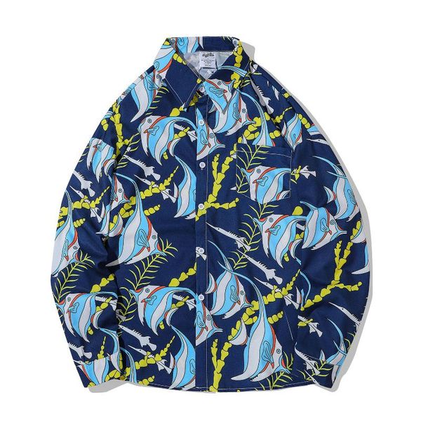 men's casual shirts floral printed hawaiian beach shirt for men summer long sleeve mens flower holiday vacation clothing chemis, White;black
men's casual shirts floral printed hawaiian beach shirt for men summer long sleeve mens flower holiday vacation clothing chemis, White;black