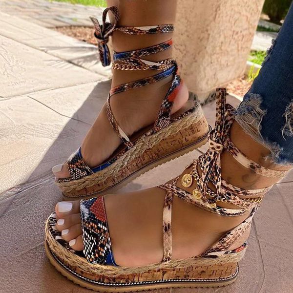 women sandals wedges ladies platform open toe serpentine shoes ankle cross strap casual ins summer 2021 big size, Black
women sandals wedges ladies platform open toe serpentine shoes ankle cross strap casual ins summer 2021 big size, Black