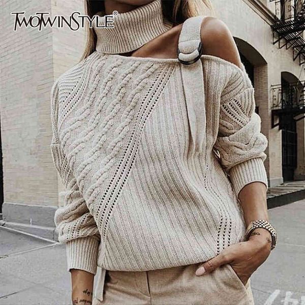 elegany asymmetrical women sweater turtleneck long sleeve hollow out irregular striped knitting sweaters for female 210524, White
elegany asymmetrical women sweater turtleneck long sleeve hollow out irregular striped knitting sweaters for female 210524, White