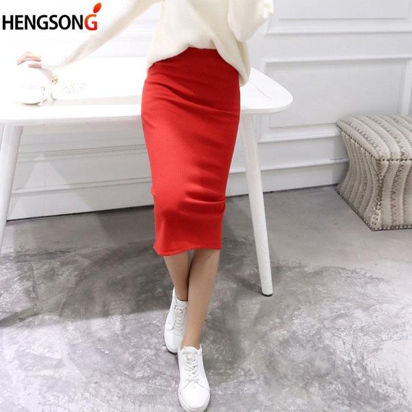 spring summer bodycon skirts women faldas split skirt midi slim saias pencil for female knitted women's, Black 
spring summer bodycon skirts women faldas split skirt midi slim saias pencil for female knitted women's, Black