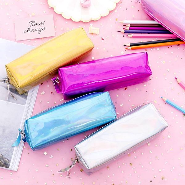 pencil bags cool solid laser color pu case large capacity bag stationery storage organizer school supply
pencil bags cool solid laser color pu case large capacity bag stationery storage organizer school supply