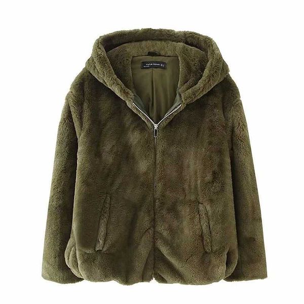 women faux fur coats long sleeve winter jackets women's hooded artificial coat waterproof mink warm jacket female 210607, Black;brown
women faux fur coats long sleeve winter jackets women's hooded artificial coat waterproof mink warm jacket female 210607, Black;brown