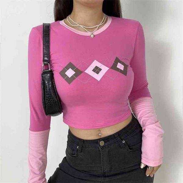 sweat y2k pink crop argyle t-shirt for girls cute women panelled harajuku cotton long sleeve tee shirt pulovers female 210510, White
sweat y2k pink crop argyle t-shirt for girls cute women panelled harajuku cotton long sleeve tee shirt pulovers female 210510, White