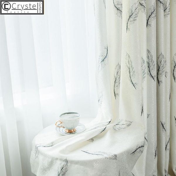 modern simple cationic jacquard curtain feather printing blackout curtains for living dining room bedroom & drapes
modern simple cationic jacquard curtain feather printing blackout curtains for living dining room bedroom & drapes