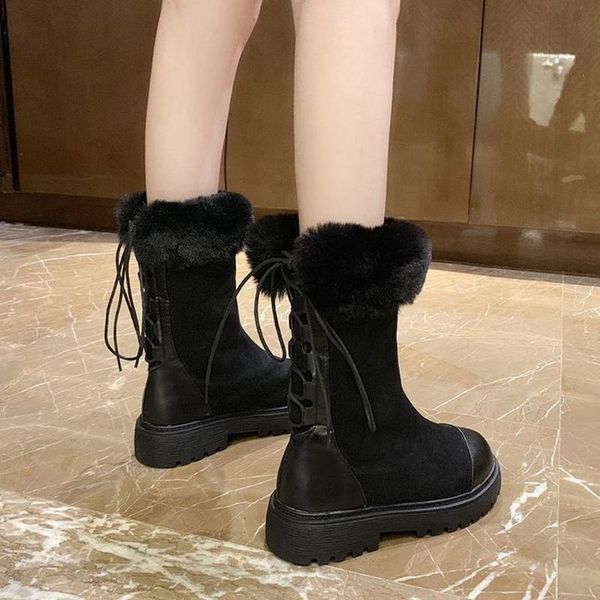 boots yshunij british style women's 2021 autumn and winter korean rear lace up fur thick soled snow, Black
boots yshunij british style women's 2021 autumn and winter korean rear lace up fur thick soled snow, Black