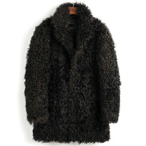men's leather & faux real fur coat men winter sheep shearling jacket for 100% natural wool coats warm furry luxury 2021 5016 kj3644, Black
men's leather & faux real fur coat men winter sheep shearling jacket for 100% natural wool coats warm furry luxury 2021 5016 kj3644, Black