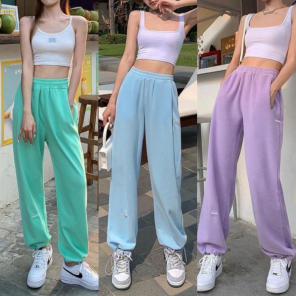 women's pants & capris fashion women loose fried street american solid color elastic waist sweatpants casual leggings gray high wais, Black;white
women's pants & capris fashion women loose fried street american solid color elastic waist sweatpants casual leggings gray high wais, Black;white