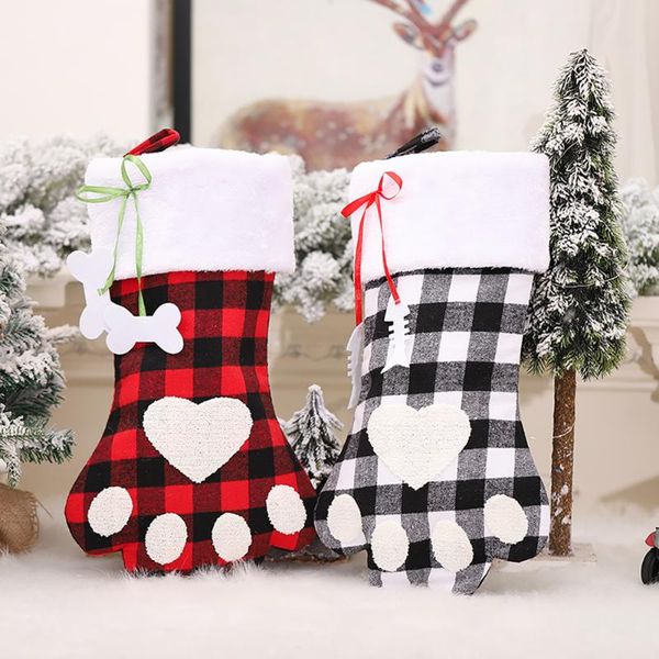 christmas decorations checked stocking sack plaid dog claw socks fireplace candy bag pendant accessories party ornament gift
christmas decorations checked stocking sack plaid dog claw socks fireplace candy bag pendant accessories party ornament gift
