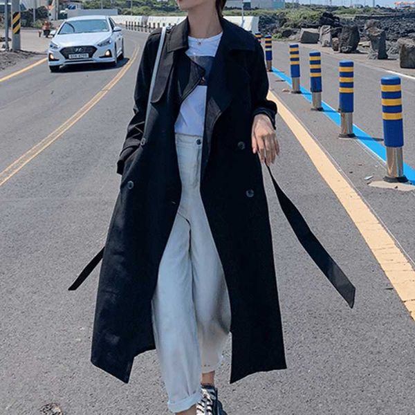 women's trench coats net red khaki windbreaker womens clothing 2021spring autumn fashion mid-length loose all-match coat female a526, Tan;black
women's trench coats net red khaki windbreaker womens clothing 2021spring autumn fashion mid-length loose all-match coat female a526, Tan;black
