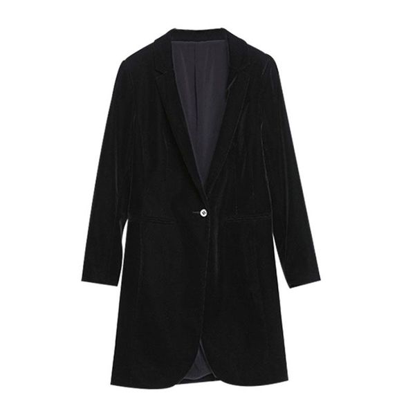 women's suits & blazers long blazer women black velvet coat spring punk woman female jacket mujer vintage outwear 77, White;black
women's suits & blazers long blazer women black velvet coat spring punk woman female jacket mujer vintage outwear 77, White;black