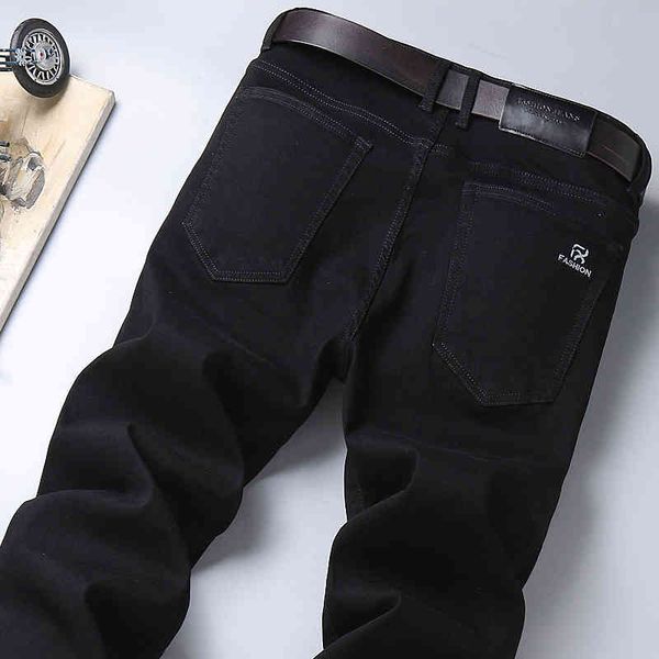 men's jeans autumn pure black business classic style regular fit stretch denim pants fashion casual brand trousers rswy, Blue
men's jeans autumn pure black business classic style regular fit stretch denim pants fashion casual brand trousers rswy, Blue