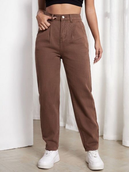 high waist plicated detail jeans 336p#, Blue
high waist plicated detail jeans 336p#, Blue