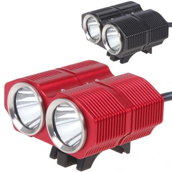 headlamps red / black 1200lm waterproof 2 x xm-l t6 led bicycle light with 8.4v 6400mah battery pack
headlamps red / black 1200lm waterproof 2 x xm-l t6 led bicycle light with 8.4v 6400mah battery pack