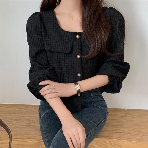 women's jackets aibeautyer 2021 autumn winter casual korean style elegant puff sleeve vintage wild lady short, Black;brown
women's jackets aibeautyer 2021 autumn winter casual korean style elegant puff sleeve vintage wild lady short, Black;brown
