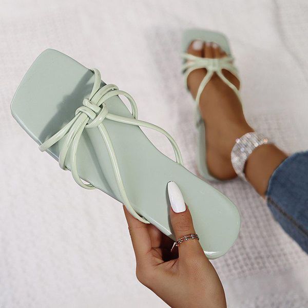 women square toe slippers woman knot weave shoes female narrow band slides ladies summer beach fashion flats plus size 43, Black
women square toe slippers woman knot weave shoes female narrow band slides ladies summer beach fashion flats plus size 43, Black