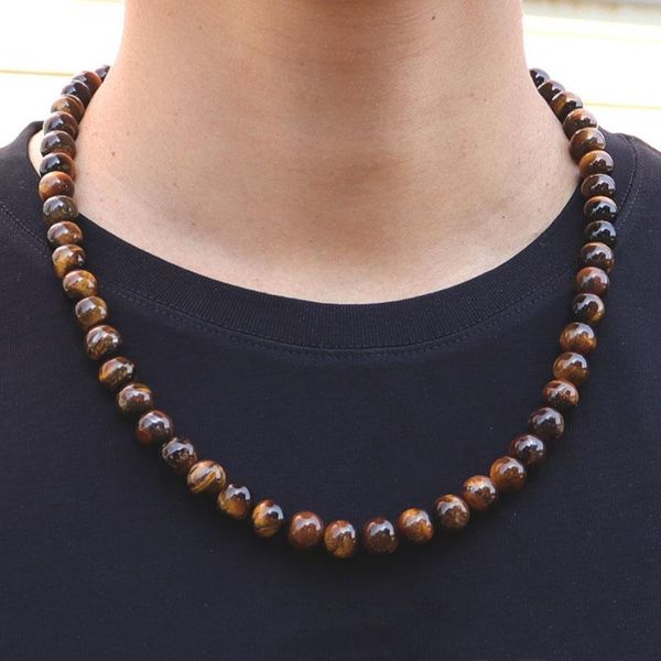 minimalist tiger eye necklace men women 10mm big beads 22 inches long hiphop rock black onyx obsidian chokers, Golden;silver
minimalist tiger eye necklace men women 10mm big beads 22 inches long hiphop rock black onyx obsidian chokers, Golden;silver