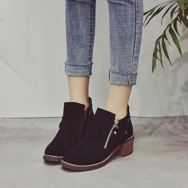 boots fashion ankle pu basic women round toe platform solid med square heel zip casual winter shoes plus size, Black
boots fashion ankle pu basic women round toe platform solid med square heel zip casual winter shoes plus size, Black