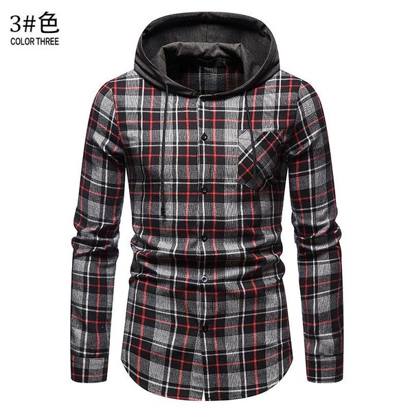 men's casual shirts plaid flannel shirt men clothing fashion everyday all-match long-sleeved hoodie, White;black
men's casual shirts plaid flannel shirt men clothing fashion everyday all-match long-sleeved hoodie, White;black