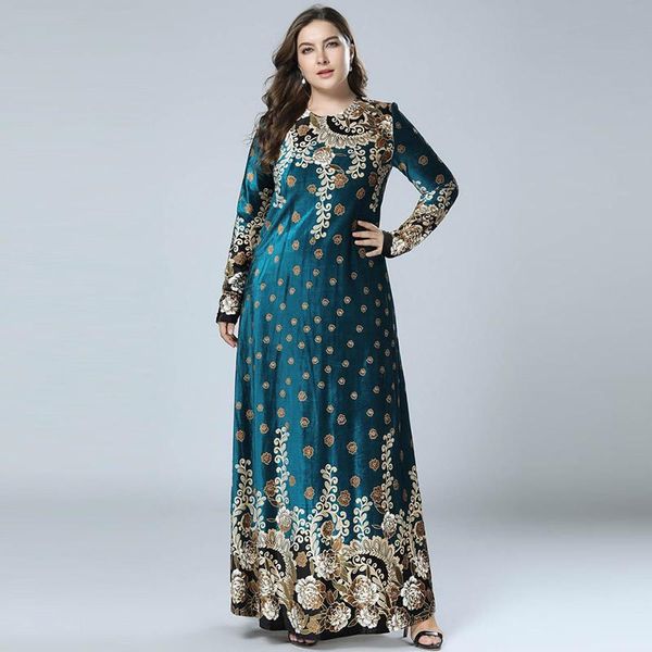 casual dresses velvet slim one-piece dress 2021 vintage print green woman plus size 3xl 4xl elegant loose long sleeve vestidos, Black;gray
casual dresses velvet slim one-piece dress 2021 vintage print green woman plus size 3xl 4xl elegant loose long sleeve vestidos, Black;gray