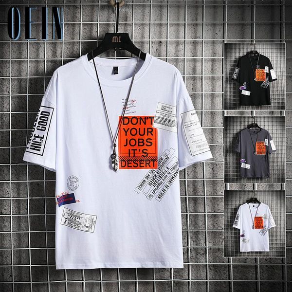 men's letter printed t-shirt summer loose short sleeve woman casual oversize tees male korean streetwear t shirts t-shirts, White;black
men's letter printed t-shirt summer loose short sleeve woman casual oversize tees male korean streetwear t shirts t-shirts, White;black