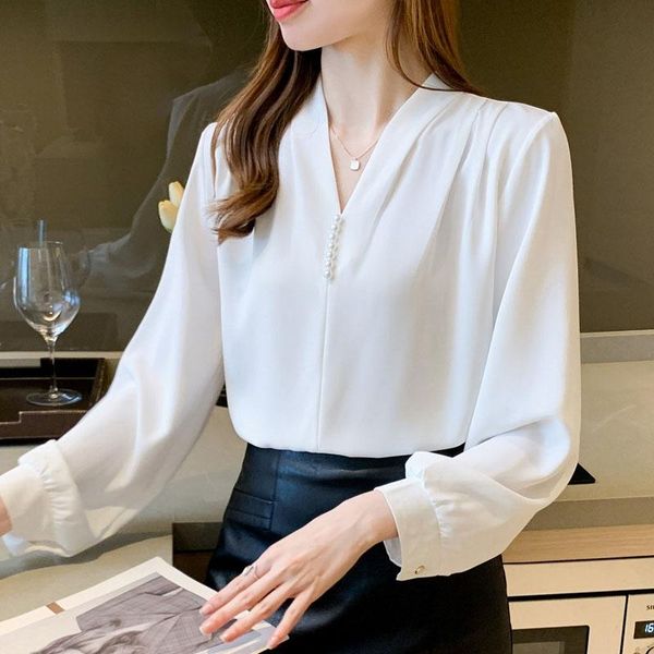 women's blouses & shirts shirt female autumn white long sleeve french style v-neck women blusas mujer button solid drop clothes 1476
women's blouses & shirts shirt female autumn white long sleeve french style v-neck women blusas mujer button solid drop clothes 1476