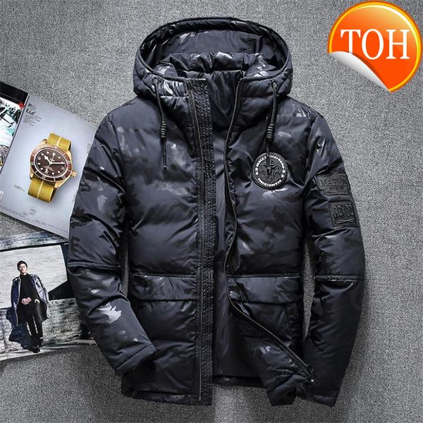 duck quality new down jacket men coat thick snow parka hooded warm winter male outerwear, Black 
duck quality new down jacket men coat thick snow parka hooded warm winter male outerwear, Black