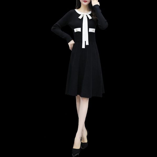 casual dresses knitting dress autumn outfit elegant long pleated knitted vestido women sleeve leisure black clothes knitwear, Black;gray
casual dresses knitting dress autumn outfit elegant long pleated knitted vestido women sleeve leisure black clothes knitwear, Black;gray