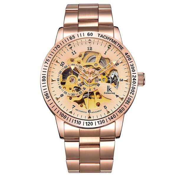 wristwatches ik mens watches rose gold male clock automatic mechanical skeleton wristwatch steampunk relogio masculino, Slivery;brown
wristwatches ik mens watches rose gold male clock automatic mechanical skeleton wristwatch steampunk relogio masculino, Slivery;brown