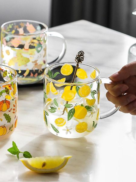 glass cup breakfast juicy water ins brief style fruit printed christmas gift cute mug with handgrip 350ml 450ml wine glasses
glass cup breakfast juicy water ins brief style fruit printed christmas gift cute mug with handgrip 350ml 450ml wine glasses