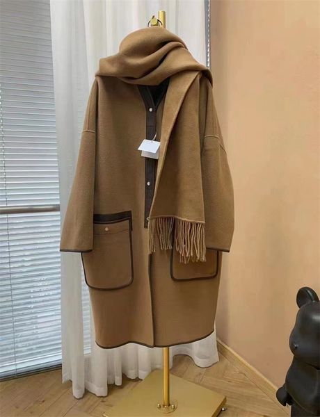 capes brand designer coat women's autumn long wool material shawl cloak coats fashionable wrap-around three-color plus size women', Black
capes brand designer coat women's autumn long wool material shawl cloak coats fashionable wrap-around three-color plus size women', Black