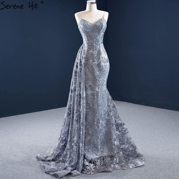 serene hill grey mermaid evening dresses 2021 handmade flowers beading sleeveless formal dress hm67181 party, White;black
serene hill grey mermaid evening dresses 2021 handmade flowers beading sleeveless formal dress hm67181 party, White;black