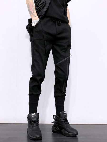 men's pants male fashion black casual small feet harem design style zipper decoration personality
men's pants male fashion black casual small feet harem design style zipper decoration personality