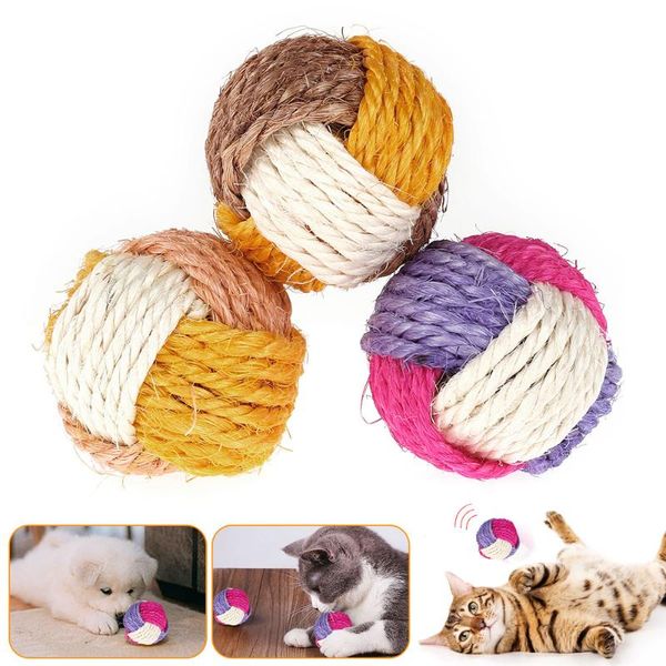 cat toys 3pcs sisal balls 3-color interactive toy scratcher ball colorful dog scratch chew
cat toys 3pcs sisal balls 3-color interactive toy scratcher ball colorful dog scratch chew
