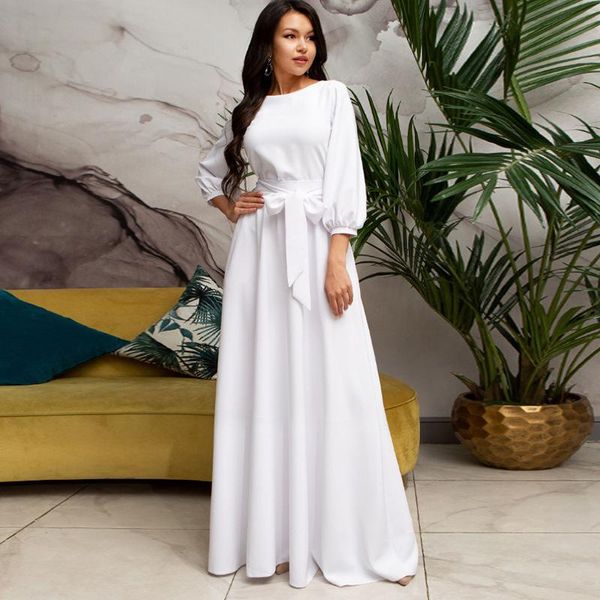 casual dresses de festa maxi dress vestido longo plus size office 2021 comfortable solid round neck belt lantern sleeve long, Black;gray
casual dresses de festa maxi dress vestido longo plus size office 2021 comfortable solid round neck belt lantern sleeve long, Black;gray