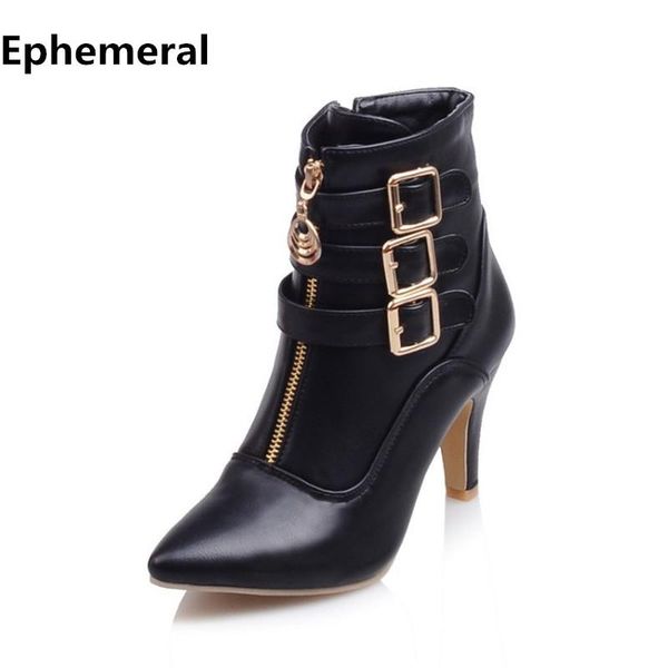 boots lady's leather with fur point toe high heel ankle booty zipper buckle for women 2021 winter botas mujer black size 44 45
boots lady's leather with fur point toe high heel ankle booty zipper buckle for women 2021 winter botas mujer black size 44 45