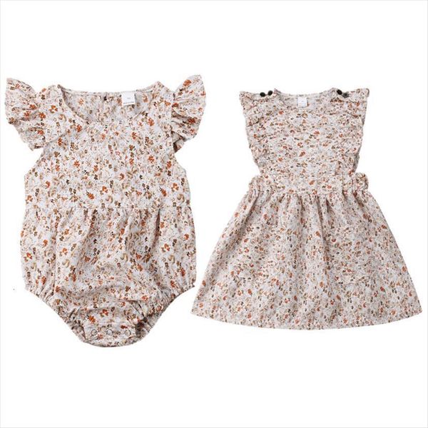 family matching outfits summer newborn girl dresses baby sister clothes floral dress romper jumpsuit, Red;yellow
family matching outfits summer newborn girl dresses baby sister clothes floral dress romper jumpsuit, Red;yellow